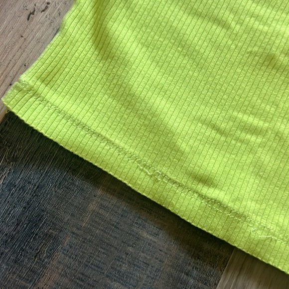 EUC π NEON GREEN π Urban Outfitters ONE STRAP TANK TOP Size: Small (S) - Picture 7 of 13